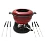 Lucerne 10 Piece Meat Fondue Set in Red