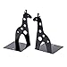 HAIXUN Cute Giraff Nonskid Bookends Bookend Art Gift (Black)