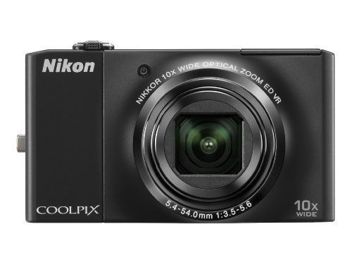 Nikon Coolpix S8000 14.2 MP Digital Camera with 10x Optical Vibration Reduction (VR) Zoom and 3.0-Inch LCD (Black)