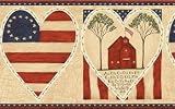 Red Schoolhouse Angel Wallpaper Border