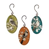 National Geographic by New Creative - Songbird Glass Suncatcher Ornaments, Set of Three
