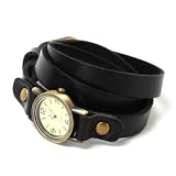 Yesurprise Punk Herren Damenuhr Mode Armbanduhr Quarz Uhr Leder Fashion Watch Geschenk Gift 02
