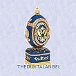 Digital Angels Eagle royal crown Faberge Egg Enameled