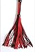 Flogger Adult Toy By GlobalDesire - 100% Soft Leather, Durable Construction - Practical, Ergonomic, Lightweight & Portable Design - Beginner Whip - More Than 50 Tails - Black & Red Color Combination