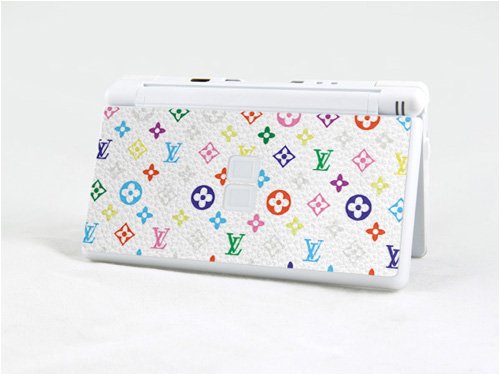 LV WHITE Decorative Protector Skin Decal Cortex Sticker for Nintendo DSL