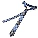 TopTie Unisex Black and Light Blue Plaid Skinny 2
