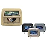 Absolute DPH-759IRC 7.5" Complete Headrest with DVD Player Built-In (Cream Color)
