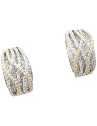 Women 14k Yellow Gold 1.85ctw diamond Stud earring 61 LE300Y Size 8.06