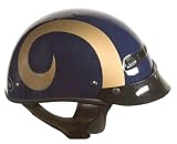 Brogies Bikewear Blue Small NFL St. Louis Rams Motorcycle Half Helmet