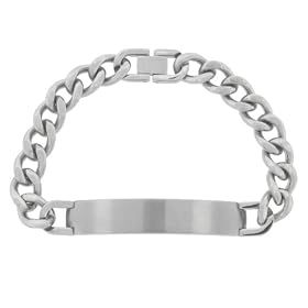 Stainless Steel ID Men's Bracelet, 8.75''