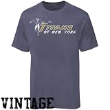  : Titans of New York Heather Navy Blue Retro Logo Vintage T-shirt