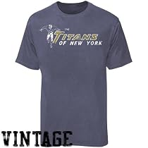 Titans of New York Heather Navy Blue Retro Logo Vintage T-shirt
