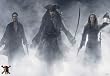 Pirates Of The Caribbean 3 - Framed Movie Postcard (3 Characters) (Size: 6" x 4")