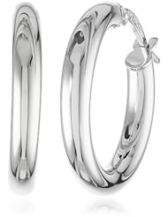 18k Gold 3mm 0.75" Click-Top Round Hoop Earrings