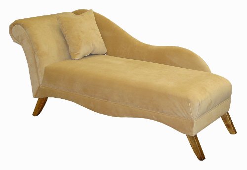Isabella Single Arm Chaise Lounge by Skyline Furniture in Honey Velvet Isabella Single Arm Chaise Lounge by Skyline Furniture in Honey Velvet