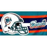 Miami Dolphins Flag Style NFL Fiber Reactive Pool/Beach/Bath Towel