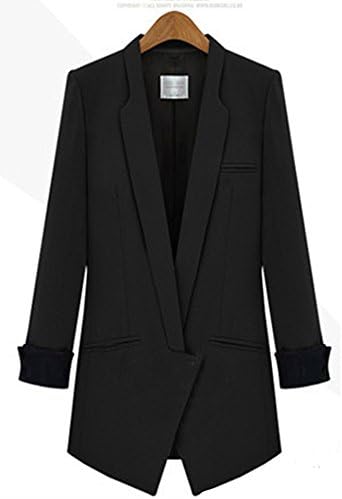 Women's Zara Inspired 3/4 Cuffed Sleeve Black Color Semi Formal Designer Blazer (M)