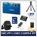 Panasonic LUMIX DMC-FP1 FP1 Blue Digital Camera, 12 MP, 4x Optical Zoom, 2.7