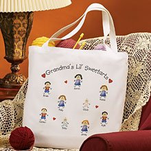 Personalized Grandparent Gifts - Grandma Little Sweetarts Tote Bag