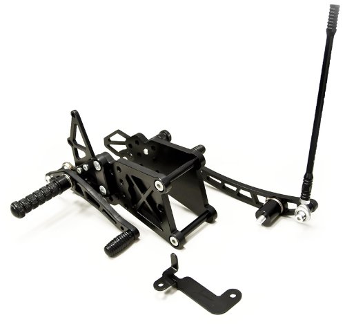 Yana Shiki RS4043B Performance Series Black Finish Rear Set for Kawasaki ZX-6R