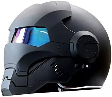 Masei 601 High Quality Atomic-Man Motorcycle DOT Helmet Classic Style Half helmet (Black-L)