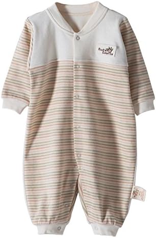 Natural Source Unisex-Baby (1-24 Months) Single Row Of Buttons Rompers (73/6-12 Months, Beige)