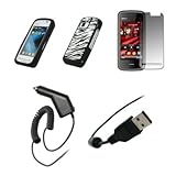 Nokia Nuron 5230 - Premium Black and White Zebra Stripes Design Soft Silico ....