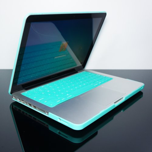 TopCase® Tiffany Blue Rubberized Satin Hard Case Cover for New Macbook Pro 13-inch  (A1278/with or without Thunderbolt)
