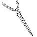 North Arrow Shop Nail Cross Necklace Psalm 23:4, Stainless Steel, Christian Bible Verse with Chain