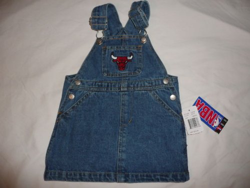 Chicago Bulls Baby Jumper Dress Denim Size:(24 Mos) NBA OFFICAL
