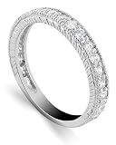 Sterling Silver 2 MM Band Cubic Zirconia Ring Size 6 to 9