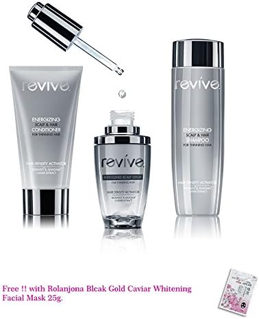 Revive Set : Revive Energizing Scalp &amp; Hair Shampoo + Revive Energizing Scalp &amp; Hair Conditioner + Revive Energizing Scalp Serum Prevent Hair Fall Nourishing Hair[Get Free Tomato Facial Mask]