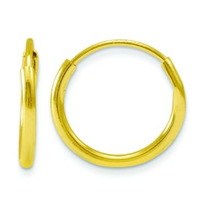 Cheap Girls Jewelry 14K Yellow Gold Hoop Earrings Polished Ear Jewelry |E For Sale