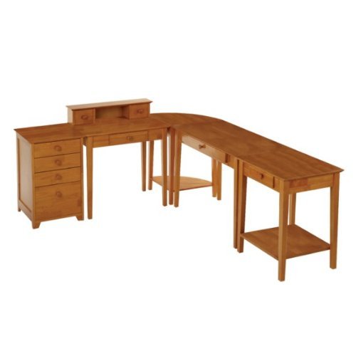 Studio Honey Pine Home Office Set - Winsome Wood 99042