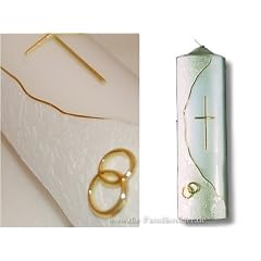 Hochzeitskerze -glatt & rau- gold