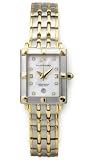 Klaus Kobec 'Entrepreneur' Two Tone with Diamonds Ladies Watch - P12 - Swiss Movement Stainless Steel & Gold IP Plated w/White Mother-of Pearl Diamond Dial