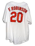 Frank Robinson Signed Baltimore Orioles White Majestic Throwback Jersey - 1966 MVP