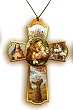 St. Anthony Necklace with Cord, 2 x 1.5" - MADE IN ITALY