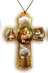 St. Anthony Necklace with Cord, 2 x 1.5" - MADE IN ITALY