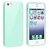 eForCity TPU Rubber Skin Case Compatible with Apple&reg; iPhone&reg; 5 / 5S, Mint Green Jelly
