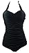 Cocoship 50s Retro Ruched Mansfield Vintage One Piece Pin Up Swimwear Swimsuits(FBA)