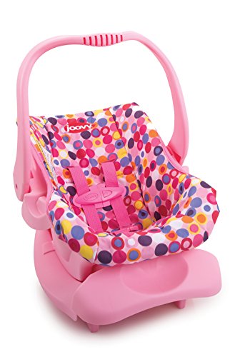 Doll or stuffed toy car seat - pink dot