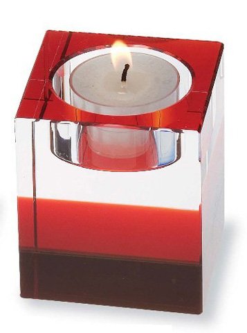 Reed & Barton Crystal Rainbow Votive-Red