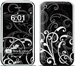 B&W Fleur Design Protective Skin Decal Sticker for Apple iPhone (2G)