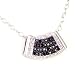 14K Black & White Diamond Cluster Pendant