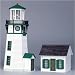 Real Good Toys 00087 / 00088 Finished Lighthouse and Keeper's House