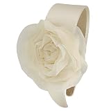 Handmade Large Flower Satin 1.57 Inch Headband