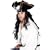 Pirate Commander Hat with White Marabou trim