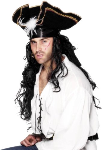 Childrens Toyshop  Used : Pirate Commander Hat with White Marabou trim