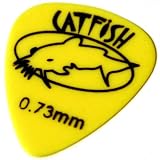 Produkt-Bild: Catfish Texacs Plektrum / 12er Set / 0.73 mm Nylon / matt & griffig / gelb